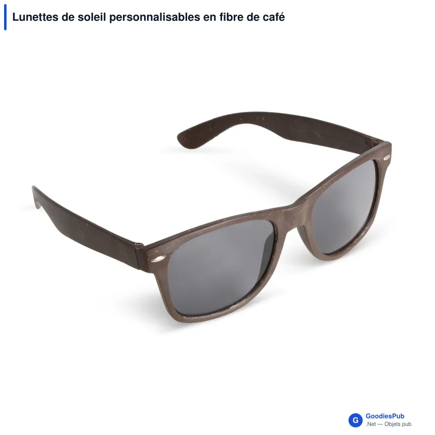 Lunettes de soleil personnalisables en fibre de café UV400 avec logo - Justin - Image 2