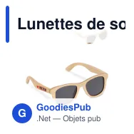 Lunettes de soleil personnalisables en bambou UV400 avec logo - Justin - Miniature 1
