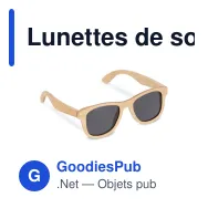 Lunettes de soleil personnalisables en bambou UV400 avec logo - Justin - Miniature 2