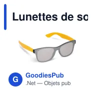 Lunettes de soleil personnalisables à verre miroir UV400 avec logo - Justin - Miniature 2