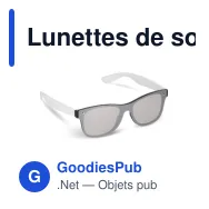 Lunettes de soleil personnalisables à verre miroir UV400 avec logo - Justin - Miniature 6