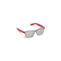 Variante Rouge - Lunettes de soleil personnalisables à verre miroir UV400 avec logo - Justin