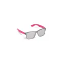 Variante Rose - Lunettes de soleil personnalisables à verre miroir UV400 avec logo - Justin