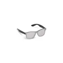 Variante Noir - Lunettes de soleil personnalisables à verre miroir UV400 avec logo - Justin