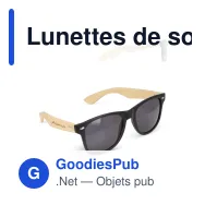 Lunettes de soleil personnalisables en PC recyclé et bambou avec logo - Justin - Miniature 1