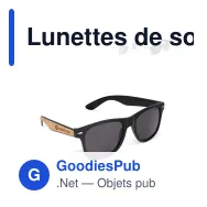 Lunettes de soleil personnalisables en PC recyclé et liège avec logo - Justin - Miniature 1