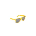 Variante Jaune - Lunettes de soleil personnalisables en PC recyclé UV400 avec logo - Justin