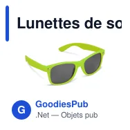 Lunettes de soleil personnalisables UV400 en polycarbonate avec logo - Justin - Miniature 2