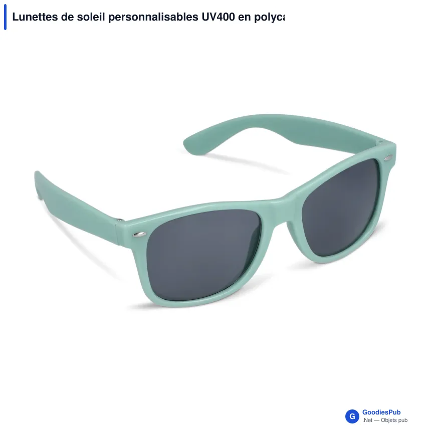 Lunettes de soleil personnalisables UV400 en polycarbonate avec logo - Justin - Image 11