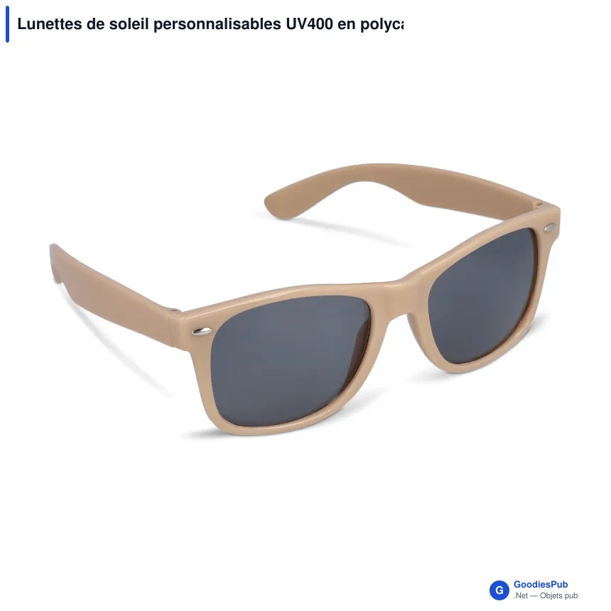 Lunettes de soleil personnalisables UV400 en polycarbonate avec logo - Justin - Image 12