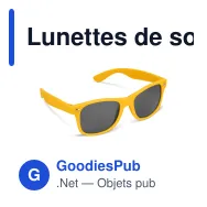 Lunettes de soleil personnalisables UV400 en polycarbonate avec logo - Justin - Miniature 3