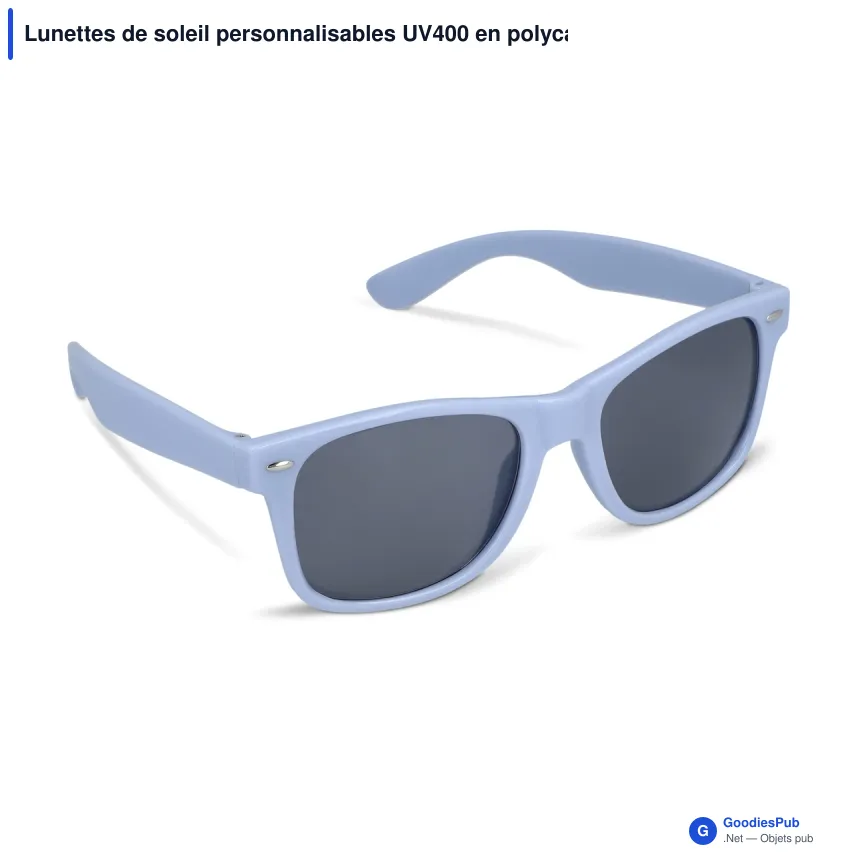 Lunettes de soleil personnalisables UV400 en polycarbonate avec logo - Justin - Image 5