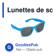 Lunettes de soleil personnalisables UV400 en polycarbonate avec logo - Justin - Miniature 6