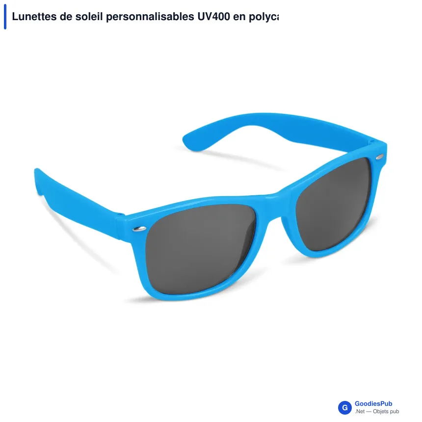Lunettes de soleil personnalisables UV400 en polycarbonate avec logo - Justin - Image 6