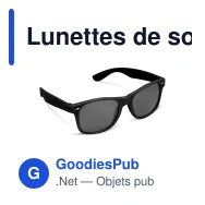 Lunettes de soleil personnalisables UV400 en polycarbonate avec logo - Justin - Miniature 7