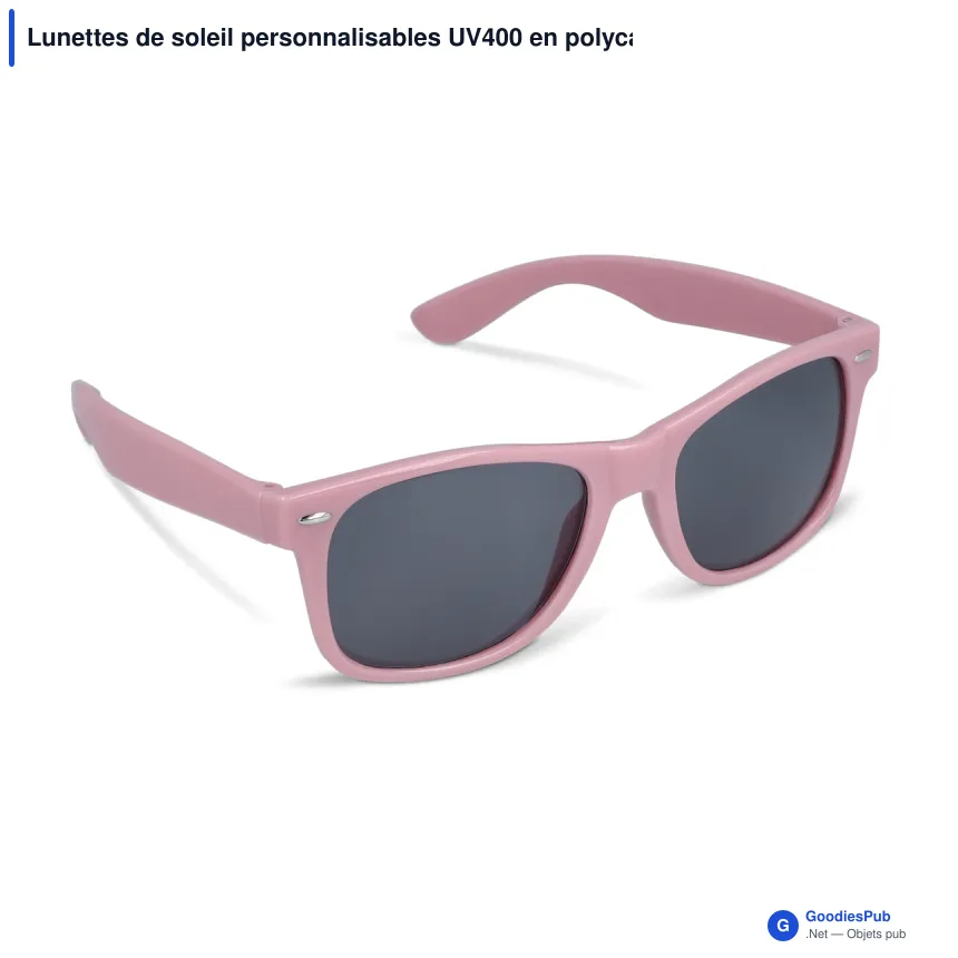 Lunettes de soleil personnalisables UV400 en polycarbonate avec logo - Justin - Image 8