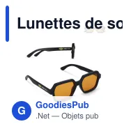 Lunettes de soleil personnalisables en PC recyclé UV400 avec logo - Lars - Miniature 1