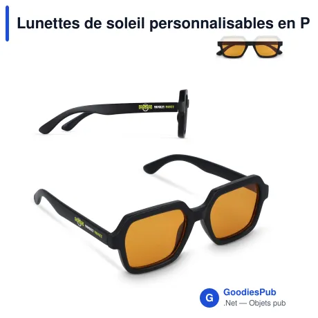 Lunettes de soleil personnalisables en PC recyclé UV400 avec logo - Lars
