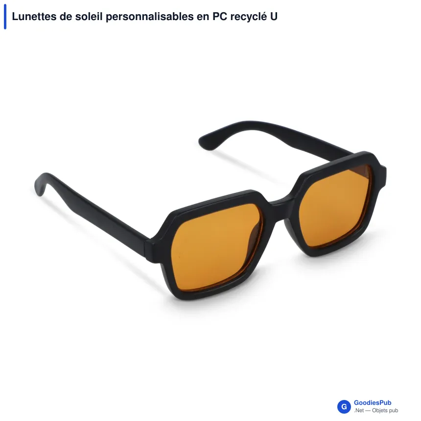 Lunettes de soleil personnalisables en PC recyclé UV400 avec logo - Lars - Image 2