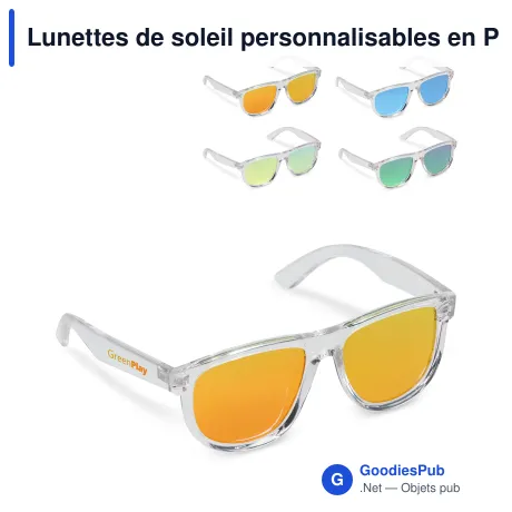 Lunettes de soleil personnalisables en PC recyclé UV400 avec logo - Mia