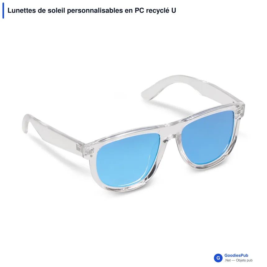 Lunettes de soleil personnalisables en PC recyclé UV400 avec logo - Mia - Image 2