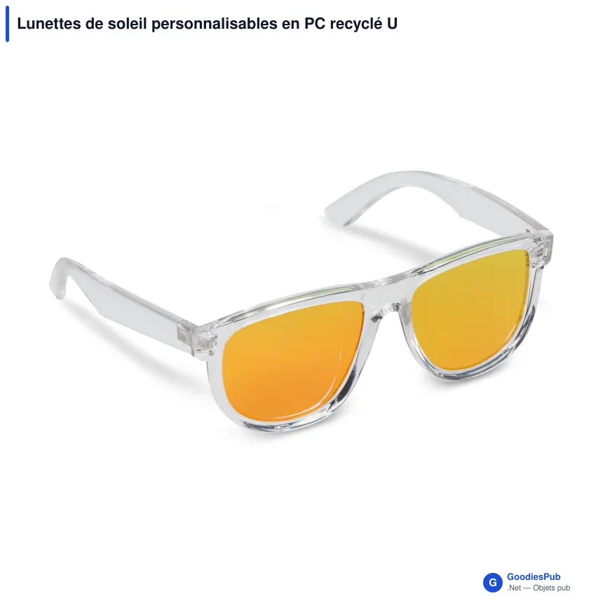 Lunettes de soleil personnalisables en PC recyclé UV400 avec logo - Mia - Image 3