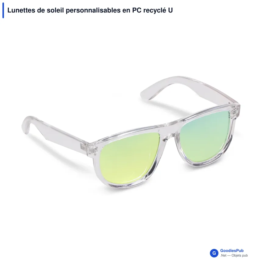 Lunettes de soleil personnalisables en PC recyclé UV400 avec logo - Mia - Image 4