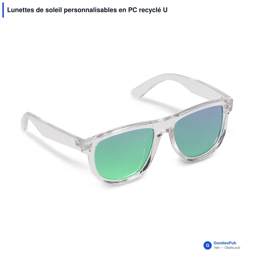 Lunettes de soleil personnalisables en PC recyclé UV400 avec logo - Mia - Image 5