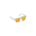 Variante Transparent Rouge - Lunettes de soleil personnalisables en PC recyclé UV400 avec logo - Mia