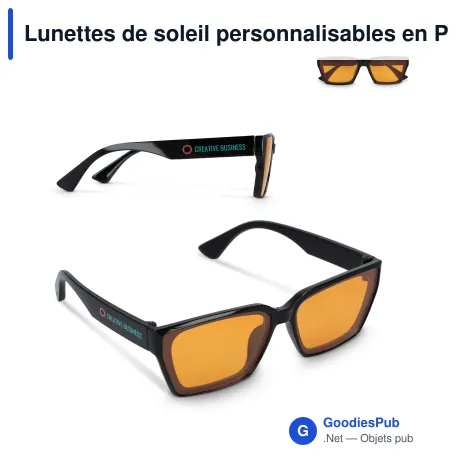 Lunettes de soleil personnalisables en PC recyclé UV400 avec logo - Mila