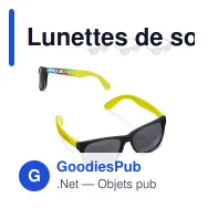 Lunettes de soleil personnalisables UV400 bicolores avec logo - Neon - Miniature 1