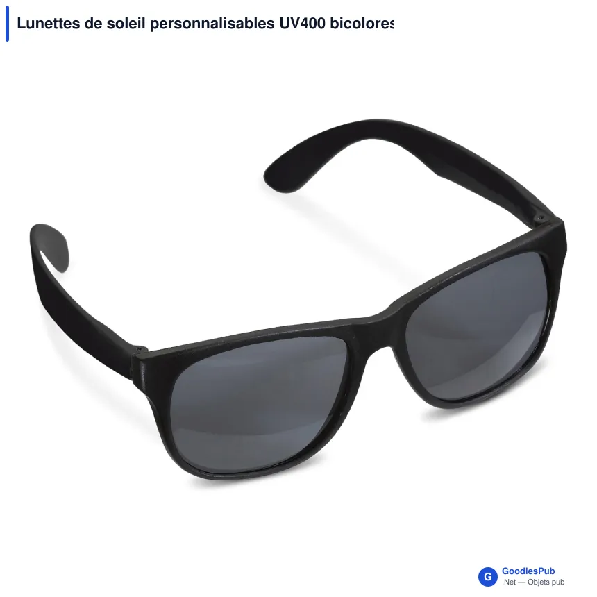 Lunettes de soleil personnalisables UV400 bicolores avec logo - Neon - Image 3