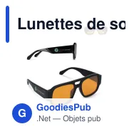 Lunettes de soleil personnalisables en PC recyclé UV400 avec logo - Noor - Miniature 1