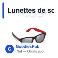Lunettes de soleil personnalisables à verres miroir UV400 avec logo - Tate - Miniature 1