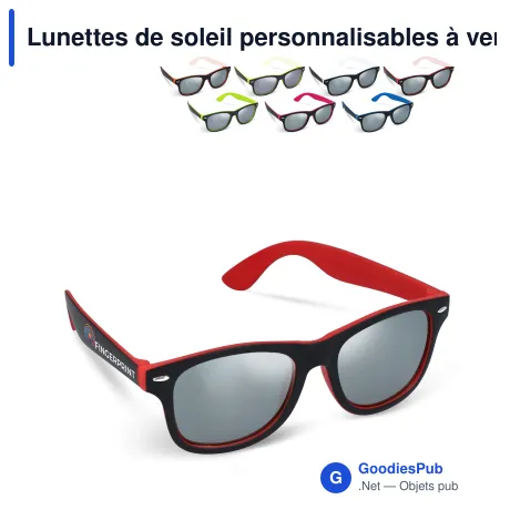 Lunettes de soleil personnalisables à verres miroir UV400 avec logo - Tate