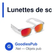 Lunettes de soleil transparentes personnalisables UV400 avec logo - Bradley - Miniature 2