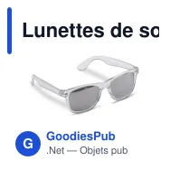 Lunettes de soleil transparentes personnalisables UV400 avec logo - Bradley - Miniature 3