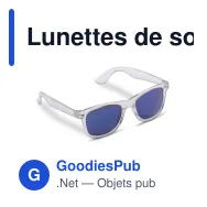 Lunettes de soleil transparentes personnalisables UV400 avec logo - Bradley - Miniature 4
