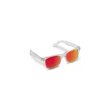 Variante Transparent Rouge - Lunettes de soleil transparentes personnalisables UV400 avec logo - Bradley