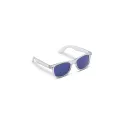 Variante Bleu transparent - Lunettes de soleil transparentes personnalisables UV400 avec logo - Bradley