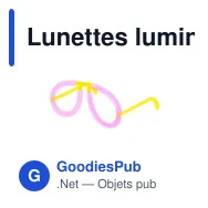 Lunettes lumineuses personnalisables Tobeck avec logo - Miniature 11