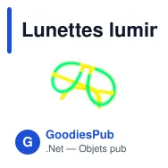 Lunettes lumineuses personnalisables Tobeck avec logo - Miniature 5