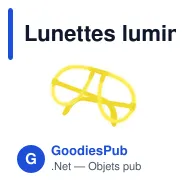 Lunettes lumineuses personnalisables Tobeck avec logo - Miniature 10