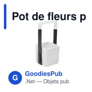 Pot de fleurs personnalisable LUSHLET avec éclairage LED pour logo - Miniature 1