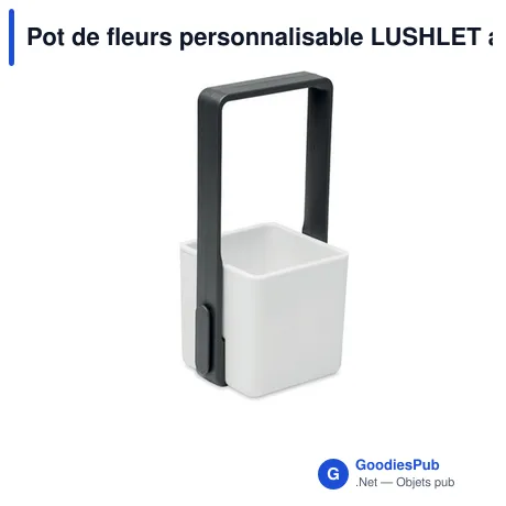 Pot de fleurs personnalisable LUSHLET avec éclairage LED pour logo
