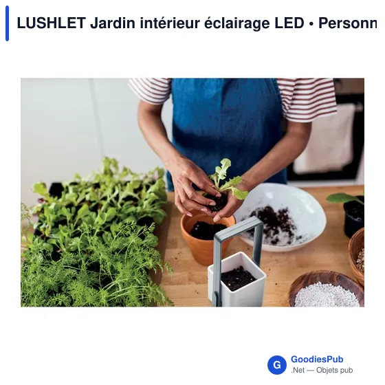 Pot de fleurs personnalisable LUSHLET avec éclairage LED pour logo - Image 2