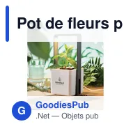 Pot de fleurs personnalisable LUSHLET avec éclairage LED pour logo - Miniature 3