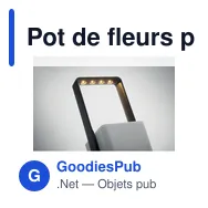 Pot de fleurs personnalisable LUSHLET avec éclairage LED pour logo - Miniature 5