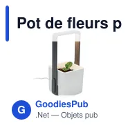 Pot de fleurs personnalisable LUSHLET avec éclairage LED pour logo - Miniature 7