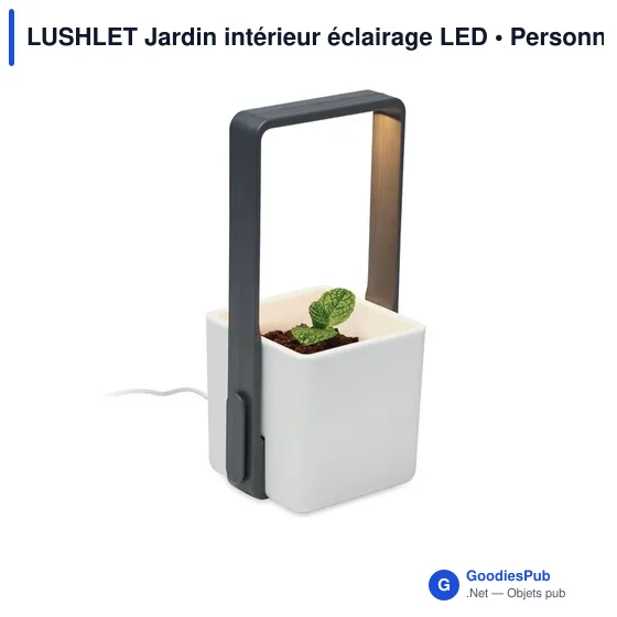Pot de fleurs personnalisable LUSHLET avec éclairage LED pour logo - Image 7